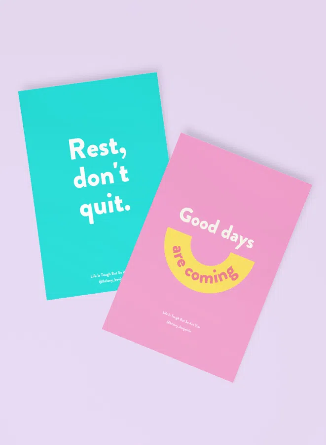Life Is Tough (But So Are You) - Digital Postcard Set (50 Pack)